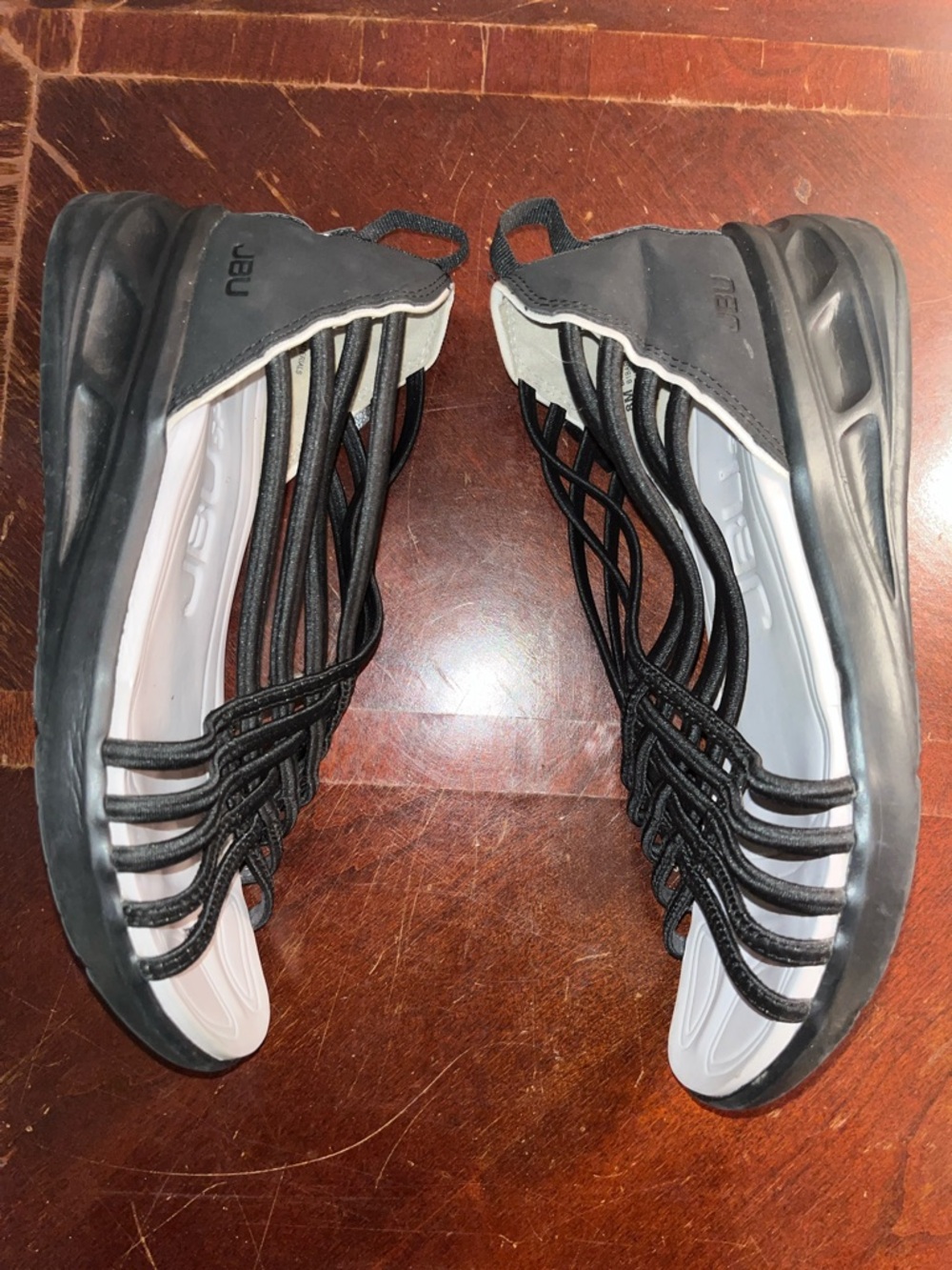 JBU Black Strappy Woven Elastic Sandals - Picture 3 of 9